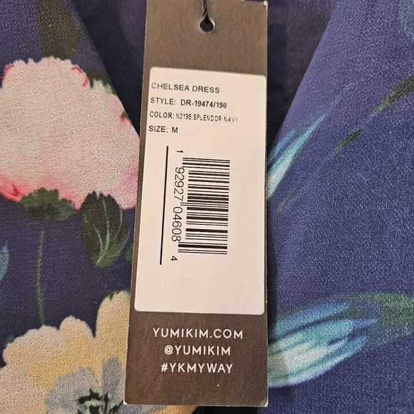 NWT Yumi Kim Chelsea Elastic Waist Plaid Floral Print Short Sleeve Mini Dress M. - Picture 16 of 16